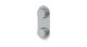 Foundry Two Handle Wall Mount Shower Trim with Barrel Knob Handles in Satin Chrome
