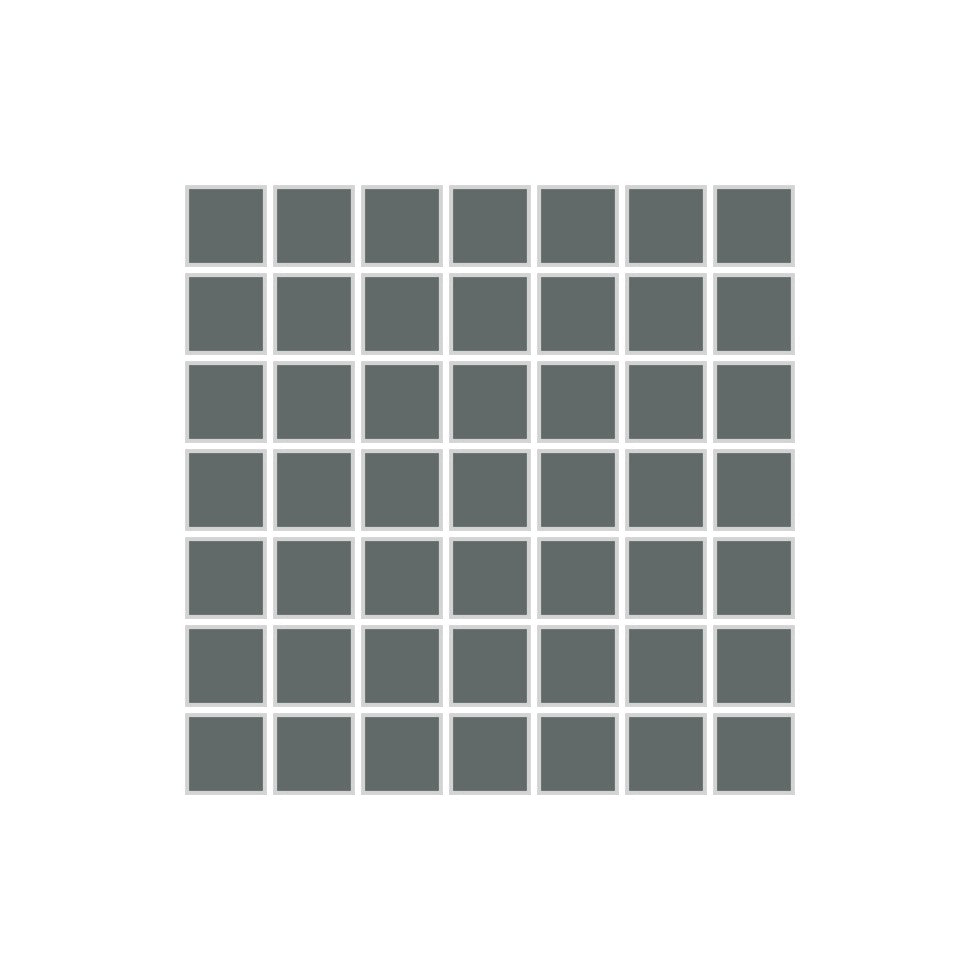 1x1 Straight Set Sheeted Original Ceramic Mosaic Tile in Flagstone Gloss