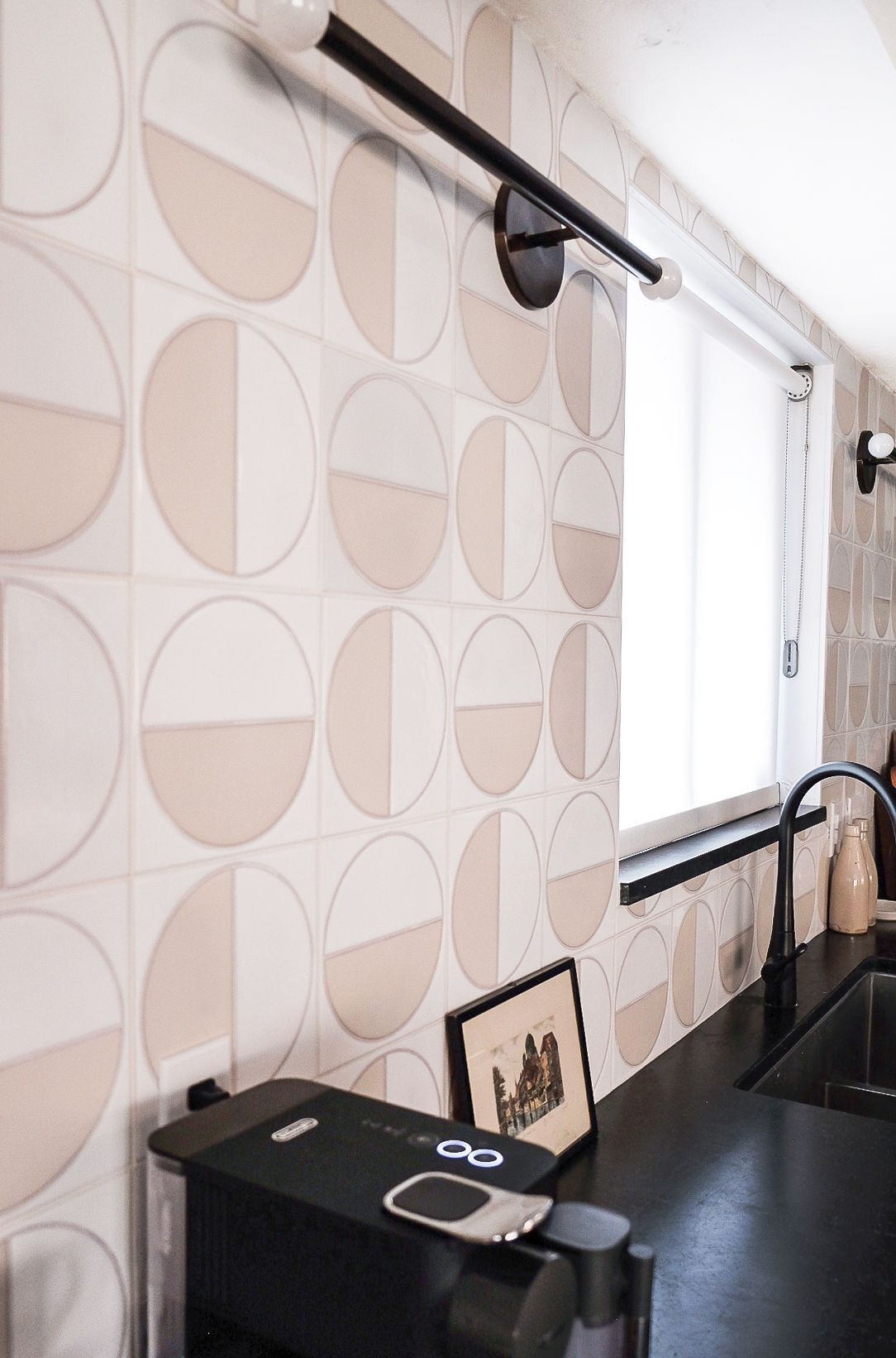 Quick Ship 8x8 Handpainted Tile Harvest in White Motif