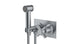 Emerson One Handle Wall Mount Bidet Trim with Defined Cross Handle in Satin Chrome