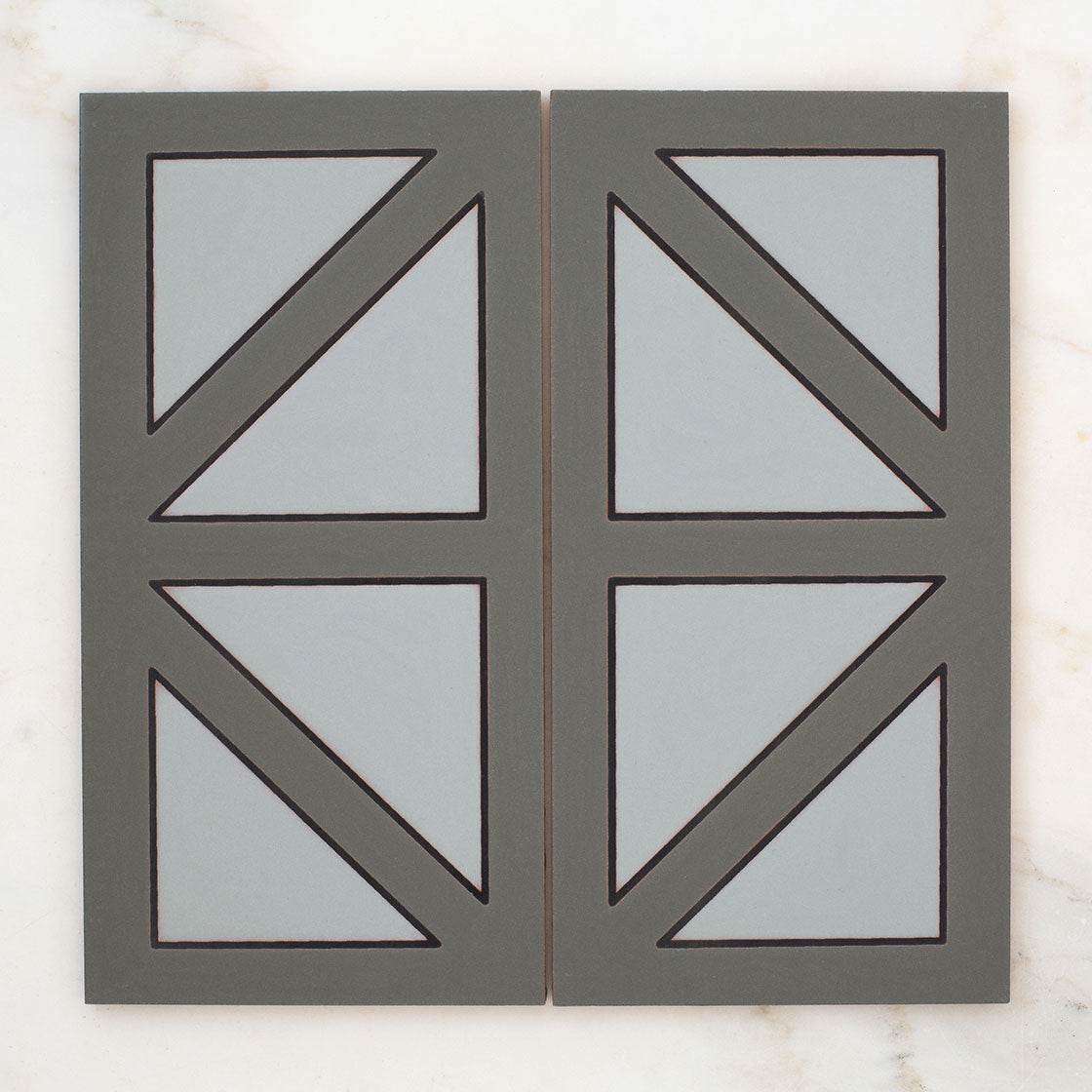6x12 Handpainted Sample New York  in Grey Motif