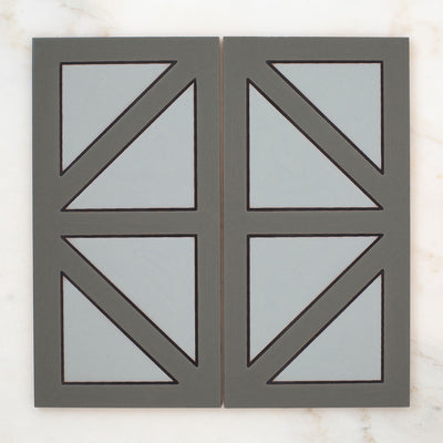 6x12 Handpainted Sample New York  in Grey Motif
