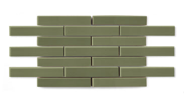 1x6 Half Offset Sheeted Original Ceramic Mosaic Tile in Peabody Gloss