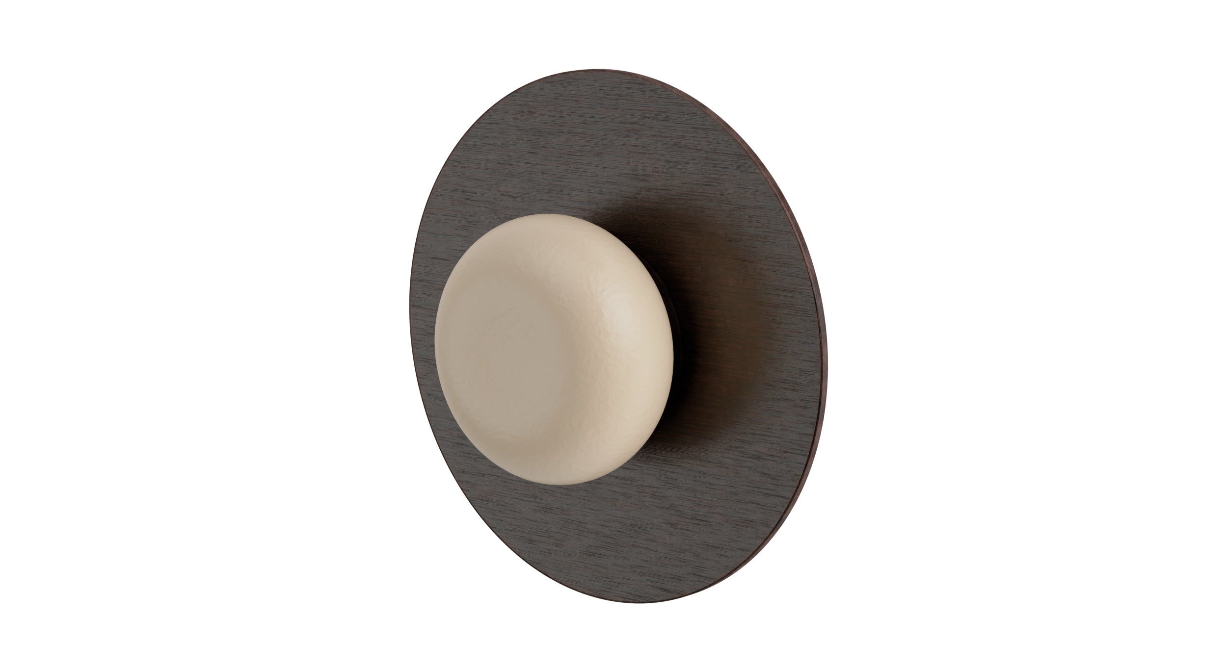 Foundry One Handle Wall Mount Shower Trim with Pebble Ceramic Knob Handle in Antique Bronze