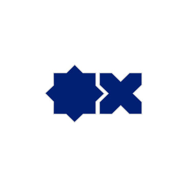 Mini Star & Cross Original Ceramic Tile in Azul Matte