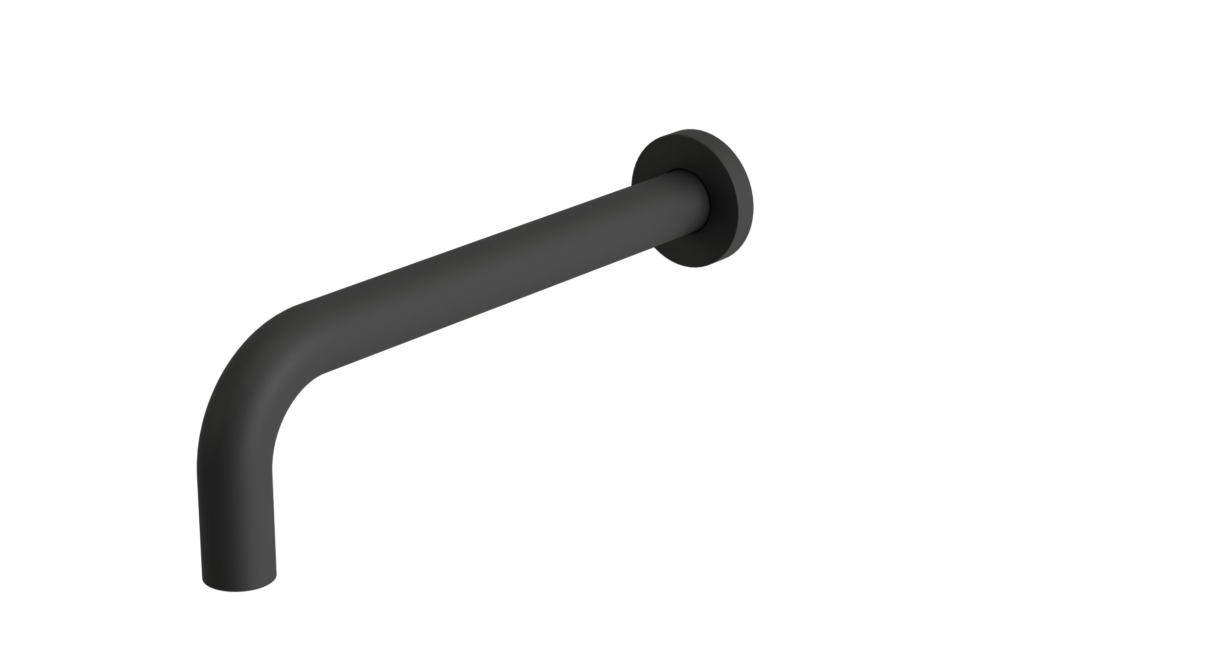 Contour Wall Mount 10" Spout in Matte Black