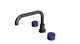 Foundry Two Handle Deck Mount Squaretop Bath Trim with Groove Ceramic Knob Handles in Antique Bronze