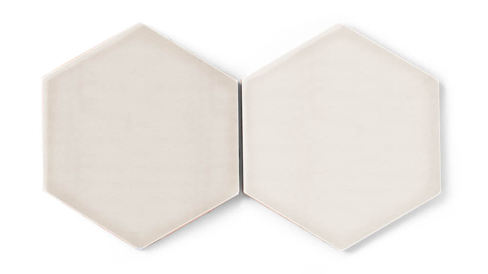 8" Hexagon Original Ceramic Tile in Sand Dune Gloss
