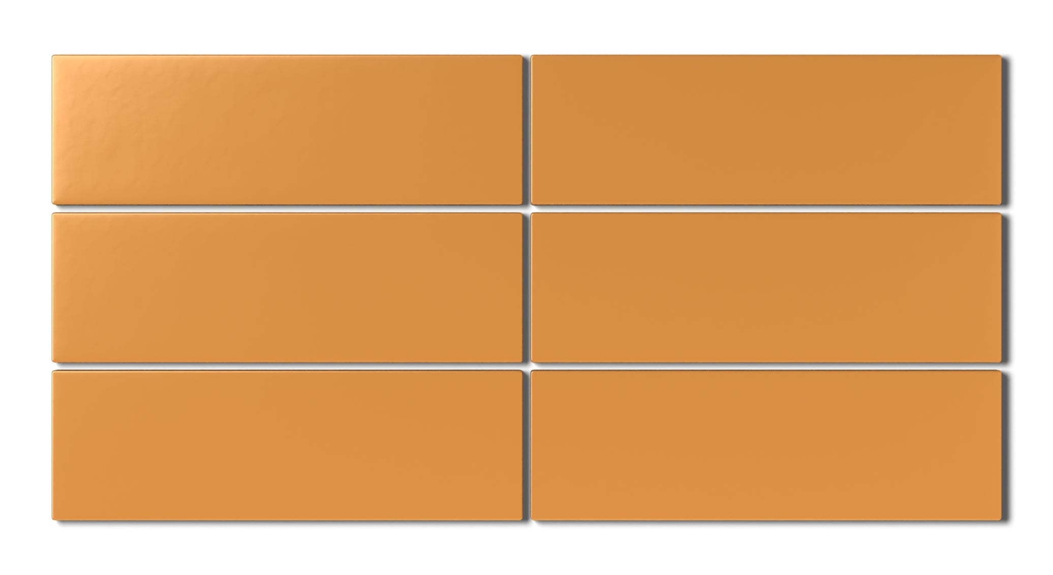 3x9 Natural Press Ceramic Tile in Yellow Ochre Matte - Fireclay Tile