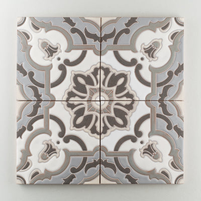 8x8 Handpainted Sample Liva C  in Neutral Motif