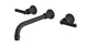 Emerson Two Handle Wall Mount 10" Lavatory Faucet with Classic Lever Handles in Matte Black