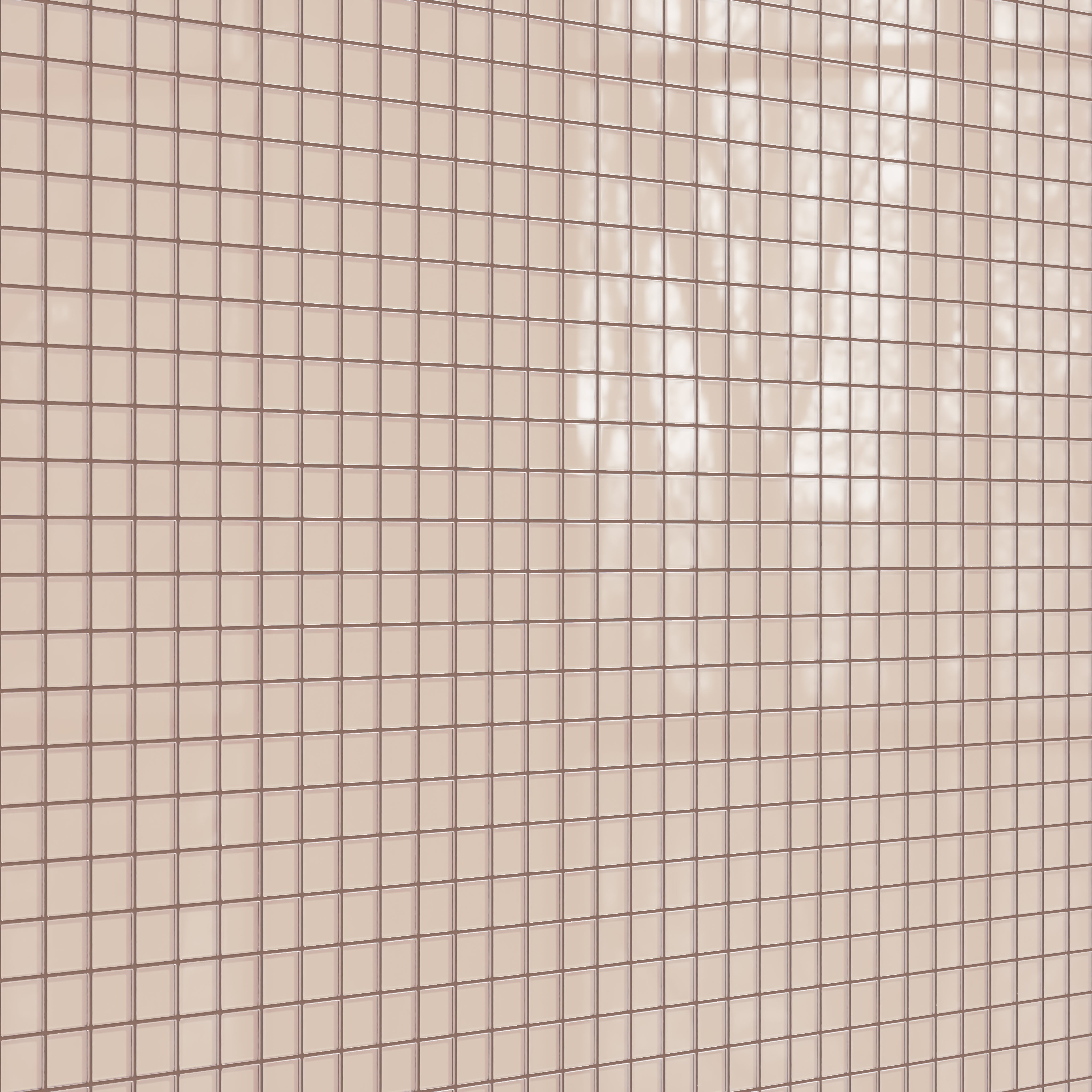 2x2 Straight Set Sheeted Glass Mosaic Tile in Rosy Finch Gloss