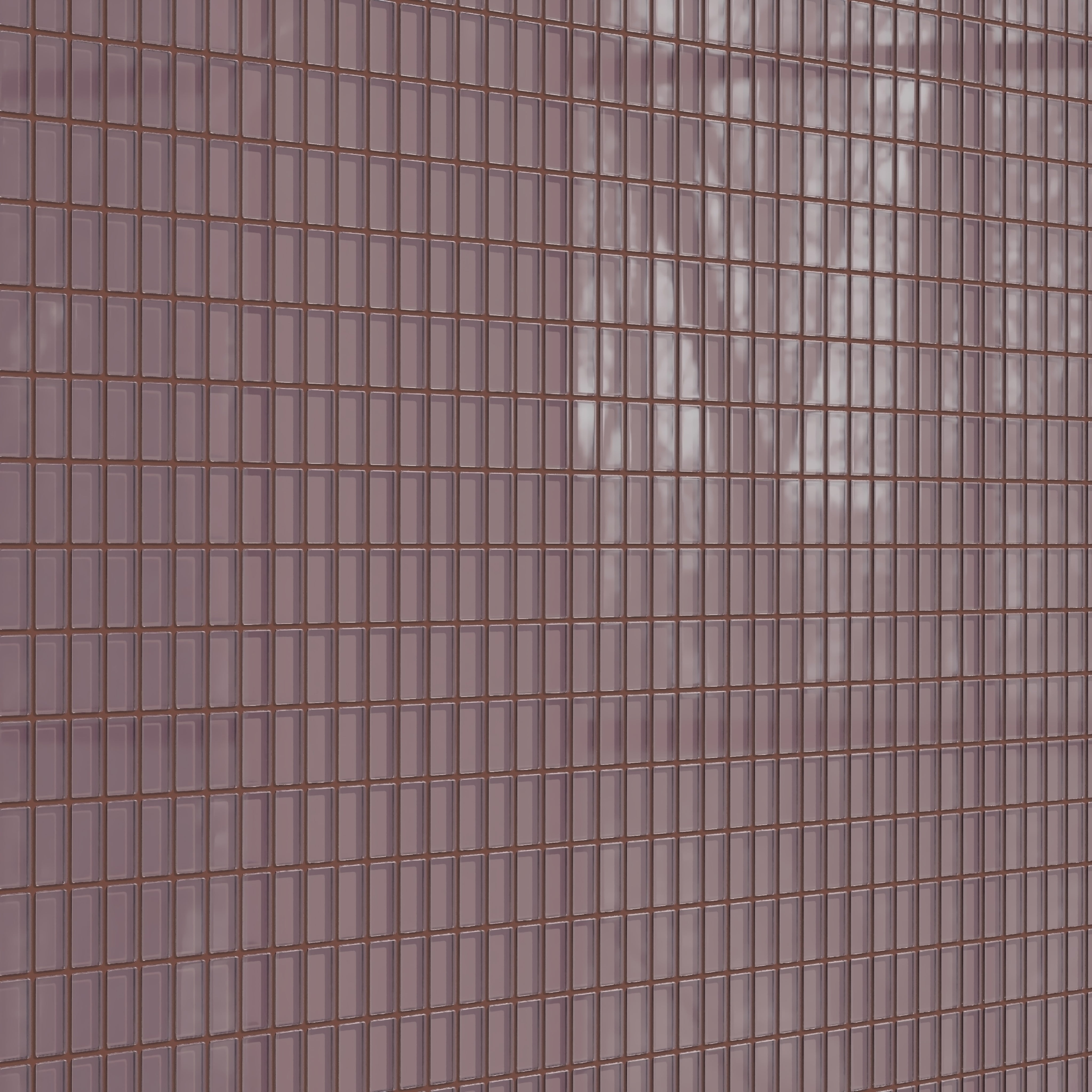 1x2 Straight Set Sheeted Glass Mosaic Tile in Crane Gloss