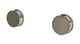 Foundry Two Handle Wall Mount Bath Trim with Barrel Knob Handles in French Nickel