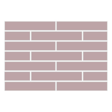1x6 Half Offset Sheeted Original Ceramic Mosaic Tile in Painted Sky Matte