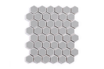 2" Hexagon Sheeted Original Ceramic Mosaic Tile in Thistle Gloss