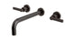 Flatiron Two Handle Wall Mount 10" Lavatory Faucet with Linear Lever Handles in Antique Bronze