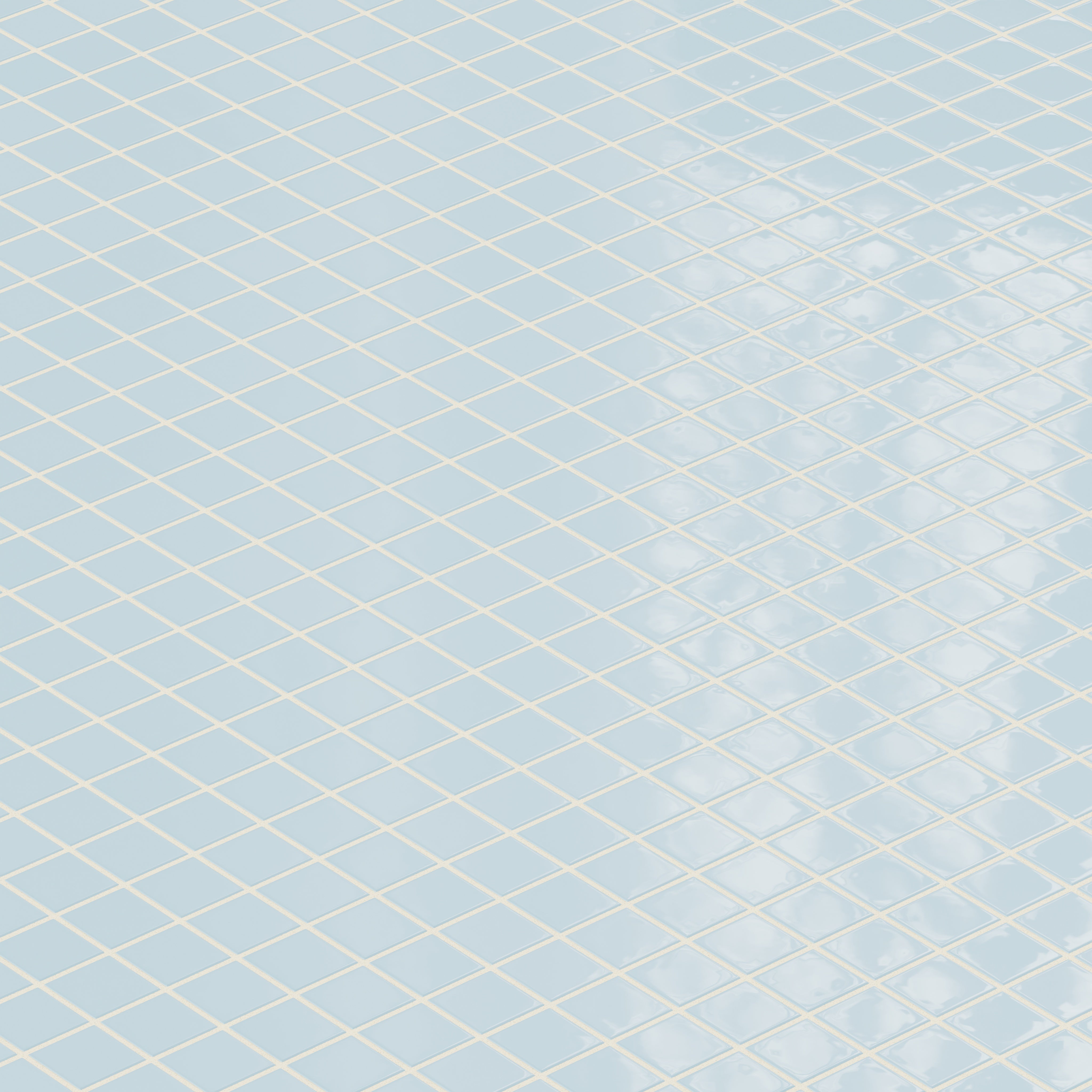 2x2 Straight Set Sheeted Natural Press Ceramic Mosaic Tile in Egyptian Blue Gloss