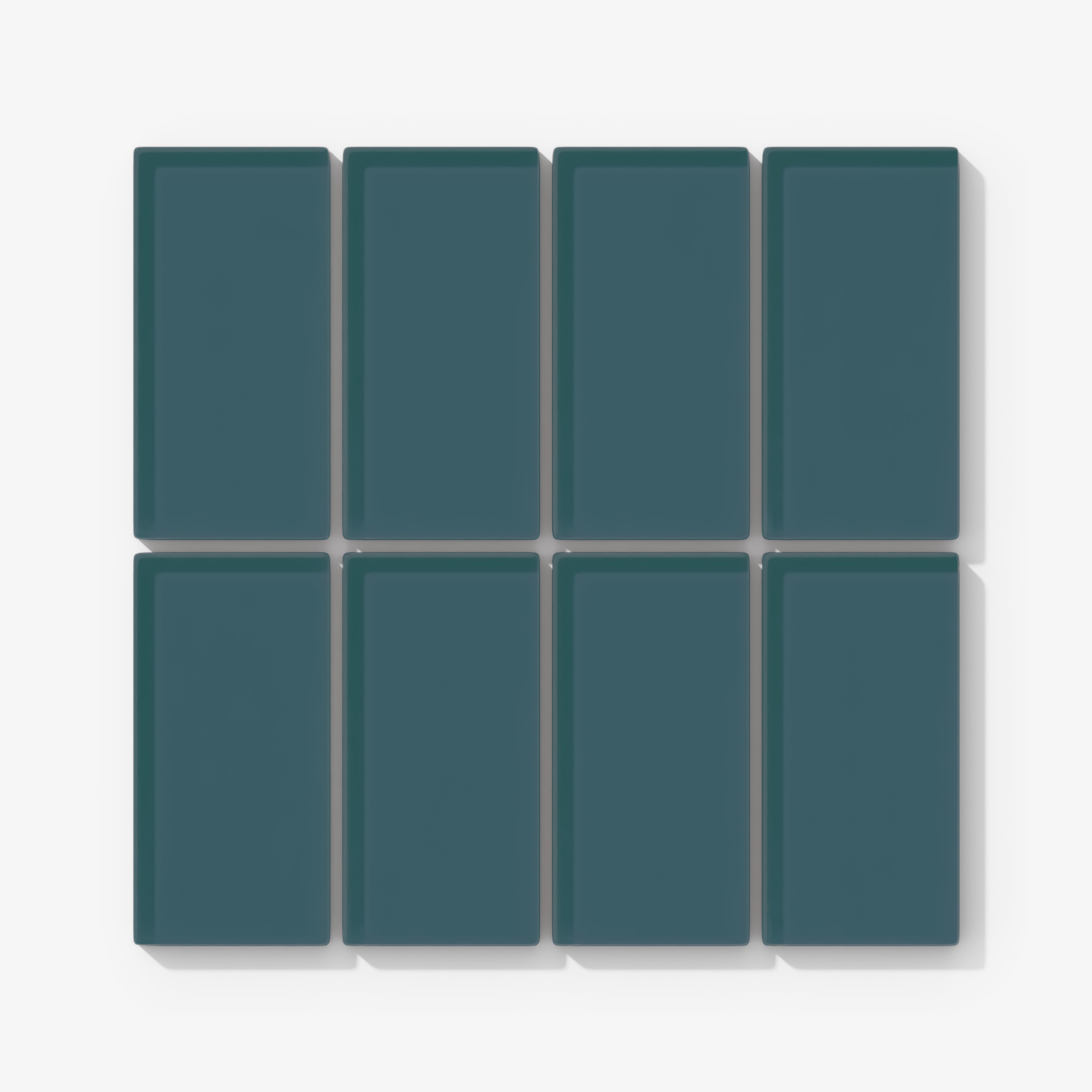 2x4 Straight Set Sheeted Glass Mosaic Tile in Magpie Gloss