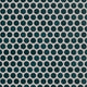 Penny Round Sheeted Original Ceramic Mosaic Tile in Caspian Sea Gloss