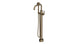 Emerson One Handle Floor Mount Squaretop Bath Trim with Hand Shower and Classic Lever Handle in Antique Brass
