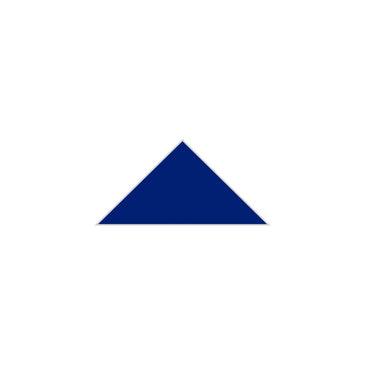 4" Triangle Original Ceramic Tile in Azul Matte