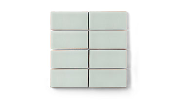 2x4 Straight Set Sheeted Original Ceramic Mosaic Tile in Salton Sea Gloss