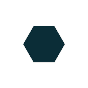 6" Hexagon Original Ceramic Tile in Caspian Sea Matte