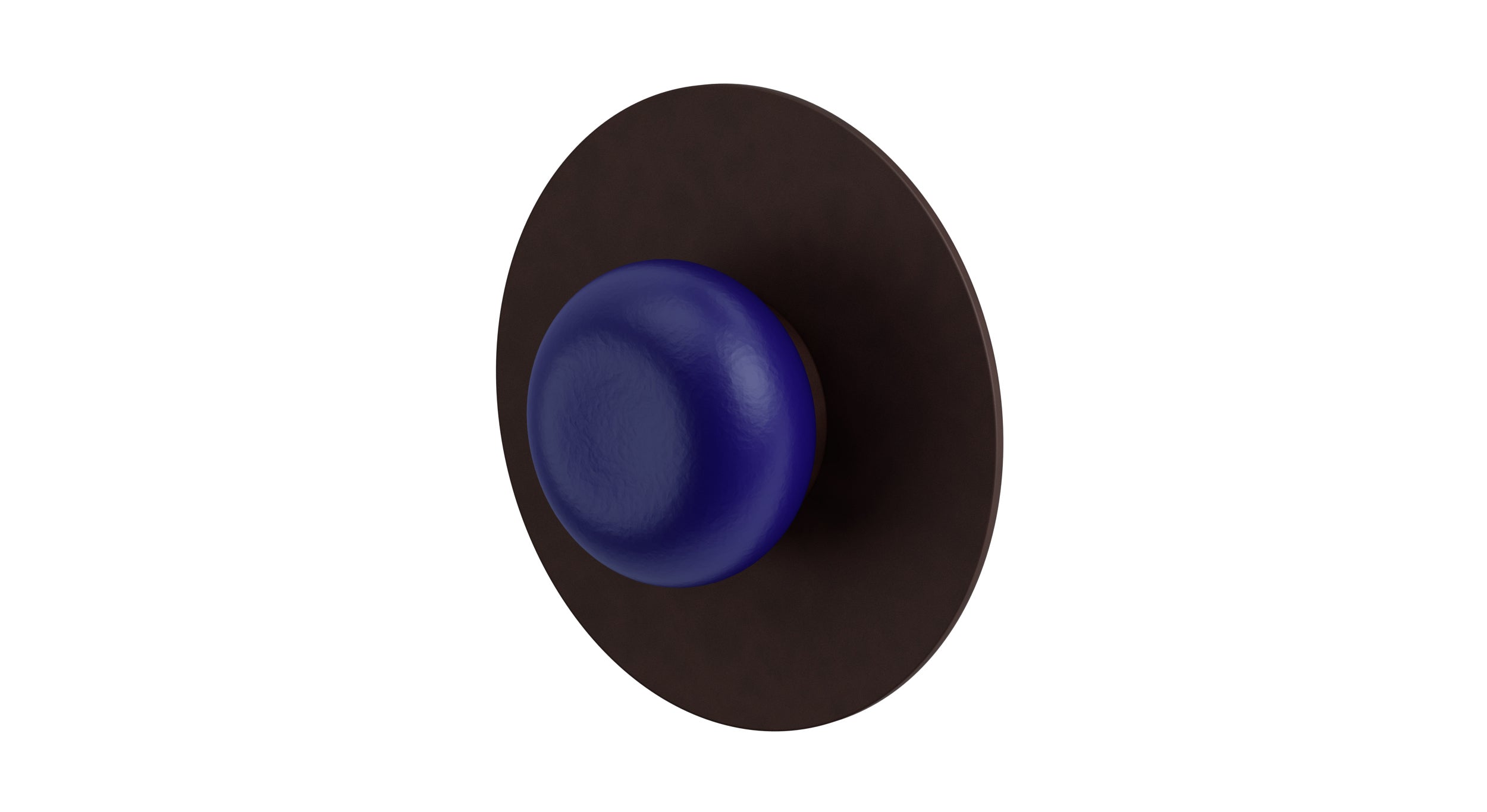 Foundry One Handle Wall Mount Shower Trim with Pebble Ceramic Knob Handle in Architectural Copper