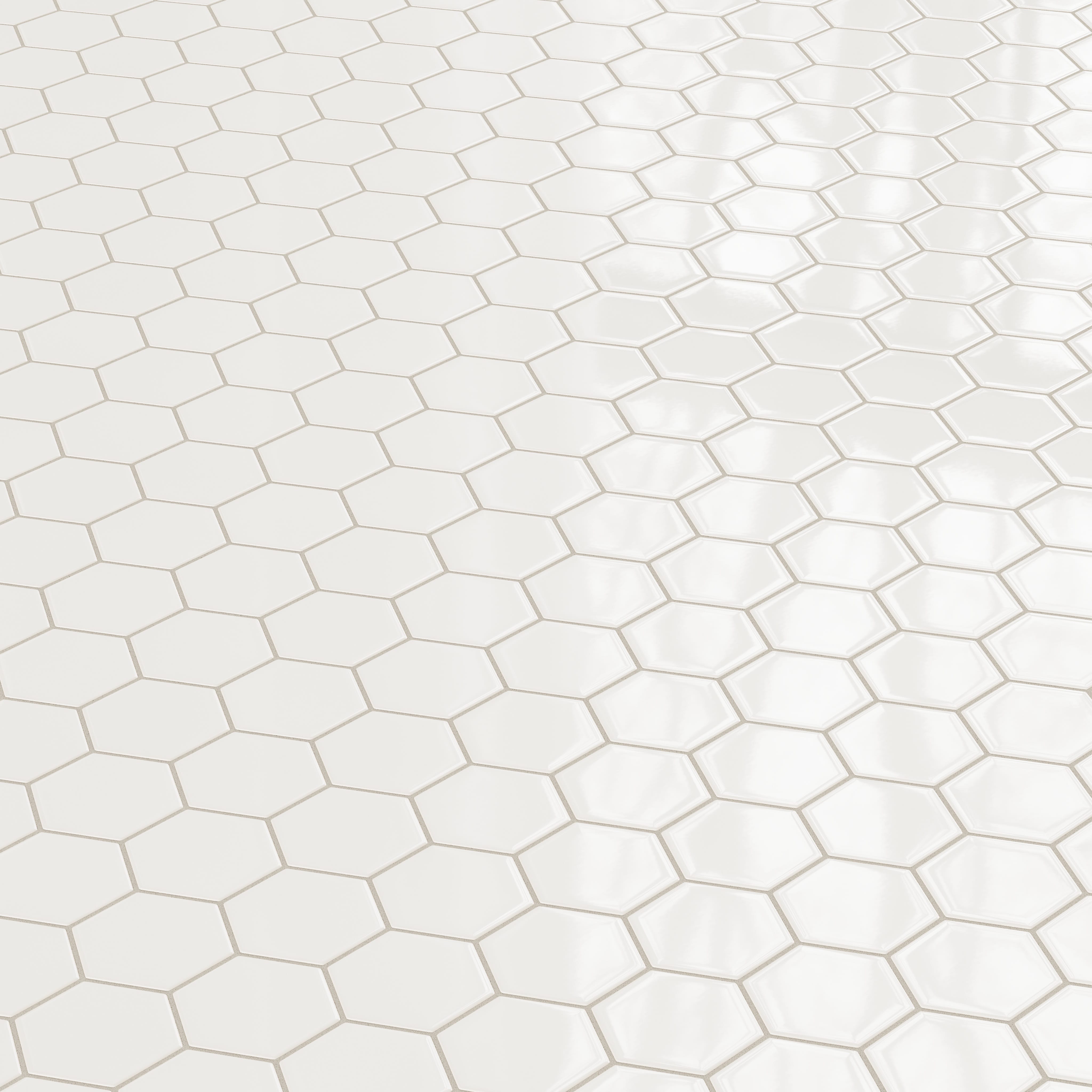 Quick Ship 4" Hexagon Original Ceramic Tile in Feldspar Gloss