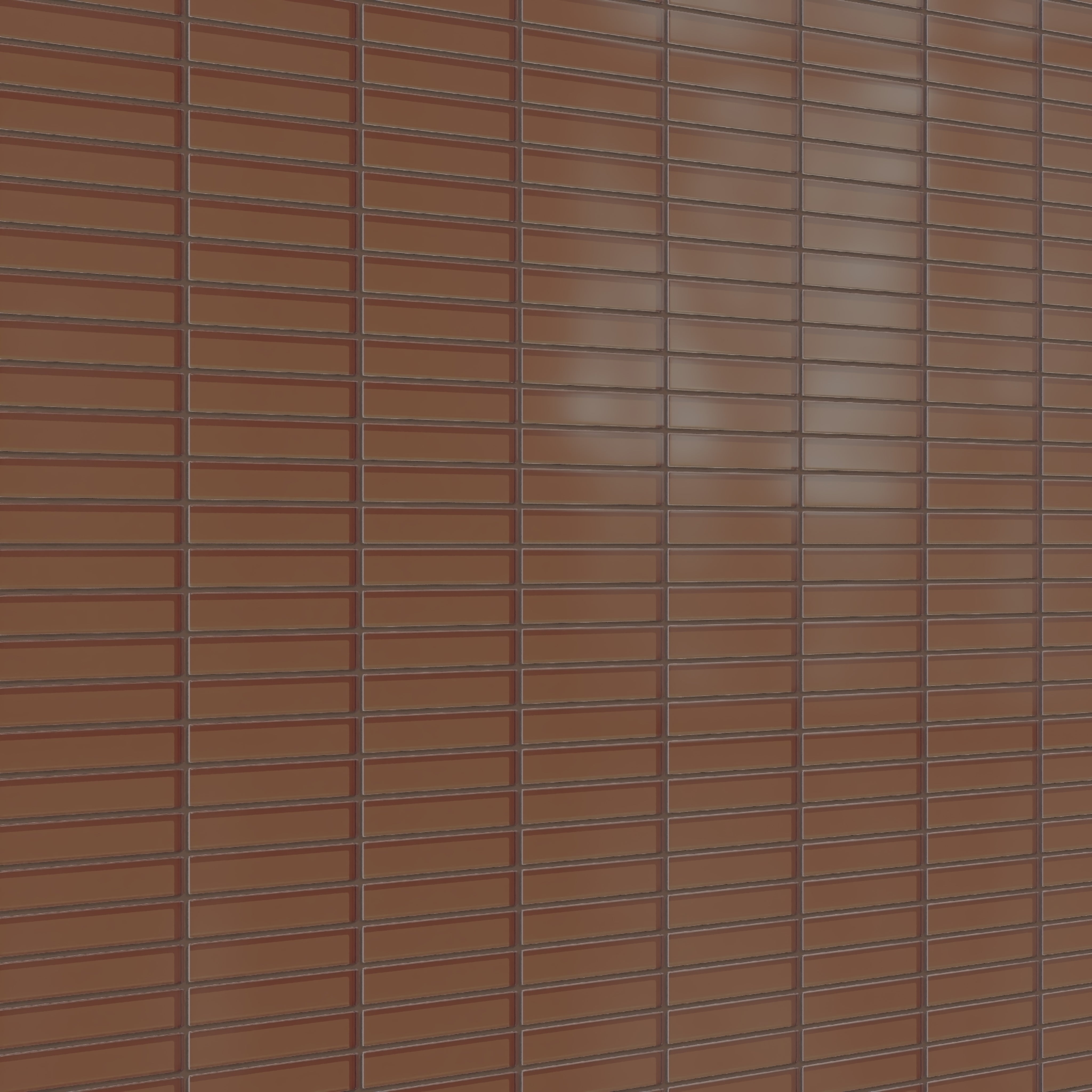 1x6 Straight Set Sheeted Glass Mosaic Tile in Kestrel Matte