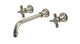 Emerson Two Handle Wall Mount 10" Lavatory Faucet with Defined Cross Handles in French Nickel