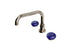 Foundry Two Handle Deck Mount Squaretop Bath Trim with Pebble Ceramic Knob Handles in Polished Nickel