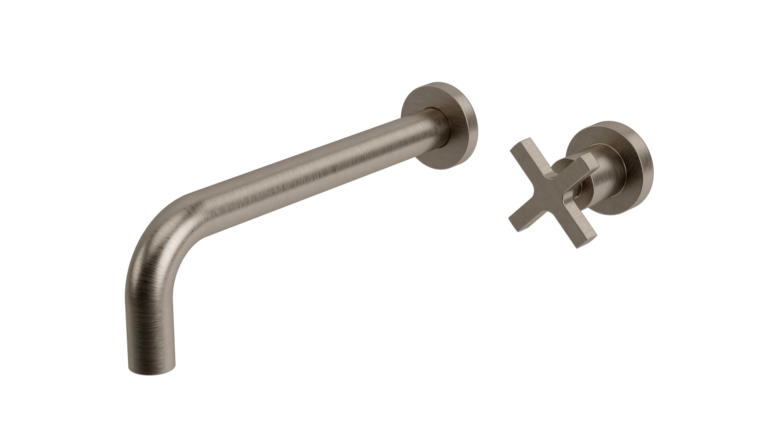 Flatiron One Handle Wall Mount 10" Lavatory Faucet with Linear Cross Handle