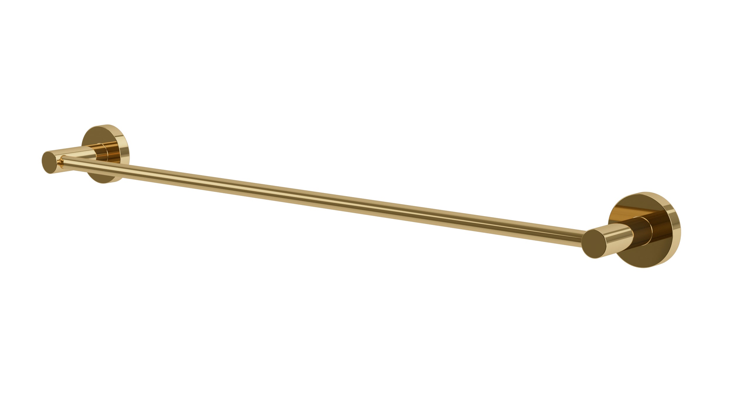 Flatiron Round Towel Bar 24" in Polished Brass