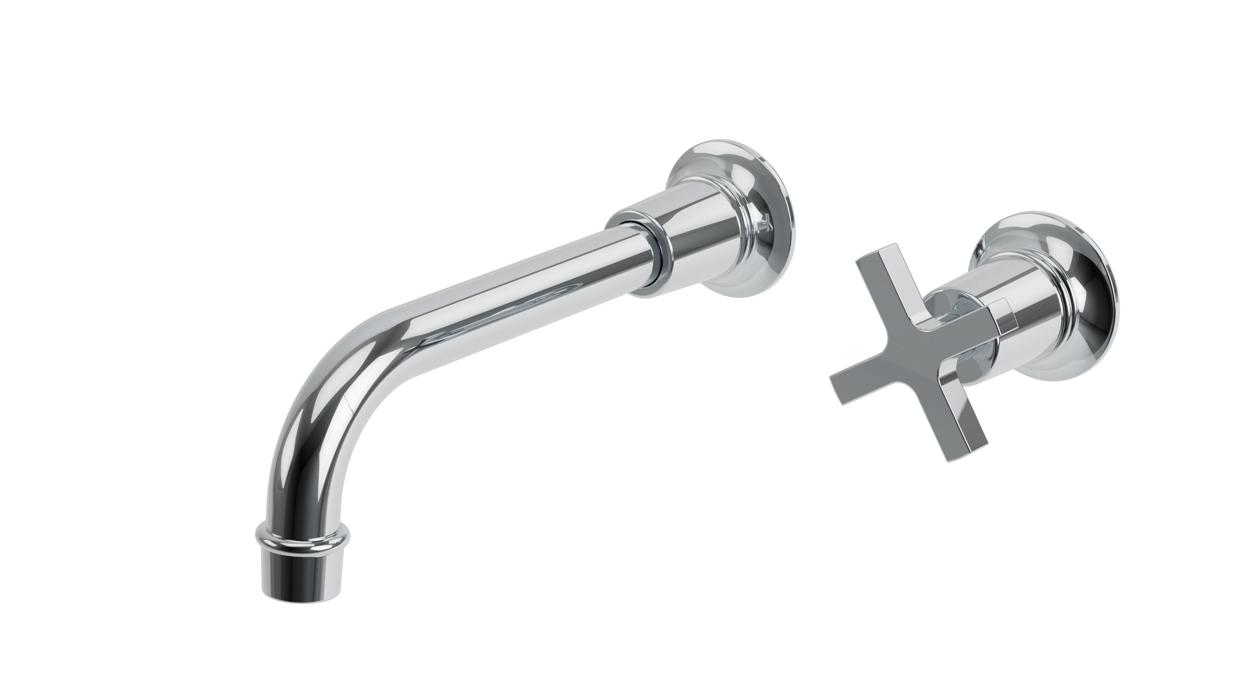 Emerson One Handle Wall Mount 8.25" Lavatory Faucet with Classic Cross Handle