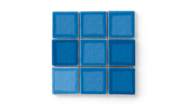 3x3 Straight Set Sheeted Original Ceramic Mosaic Tile in Aegean Sea Gloss