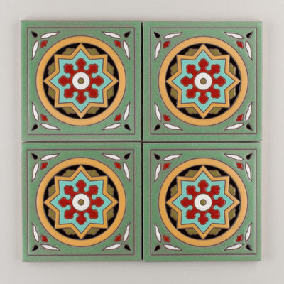 6x6 Handpainted Sample Old California #1  in Warm Motif