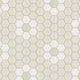 2" Hexagon Double Daisy Sheeted Original Ceramic Tile in Limewash Matte, Calcite Matte & Overcast Matte