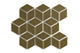 Small Diamond Sheeted - Escher Original Ceramic Mosaic Tile in Chaparral Gloss