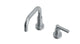 Flatiron One Handle Deck Mount Squaretop Lavatory Faucet with Linear Lever Handle in Satin Chrome