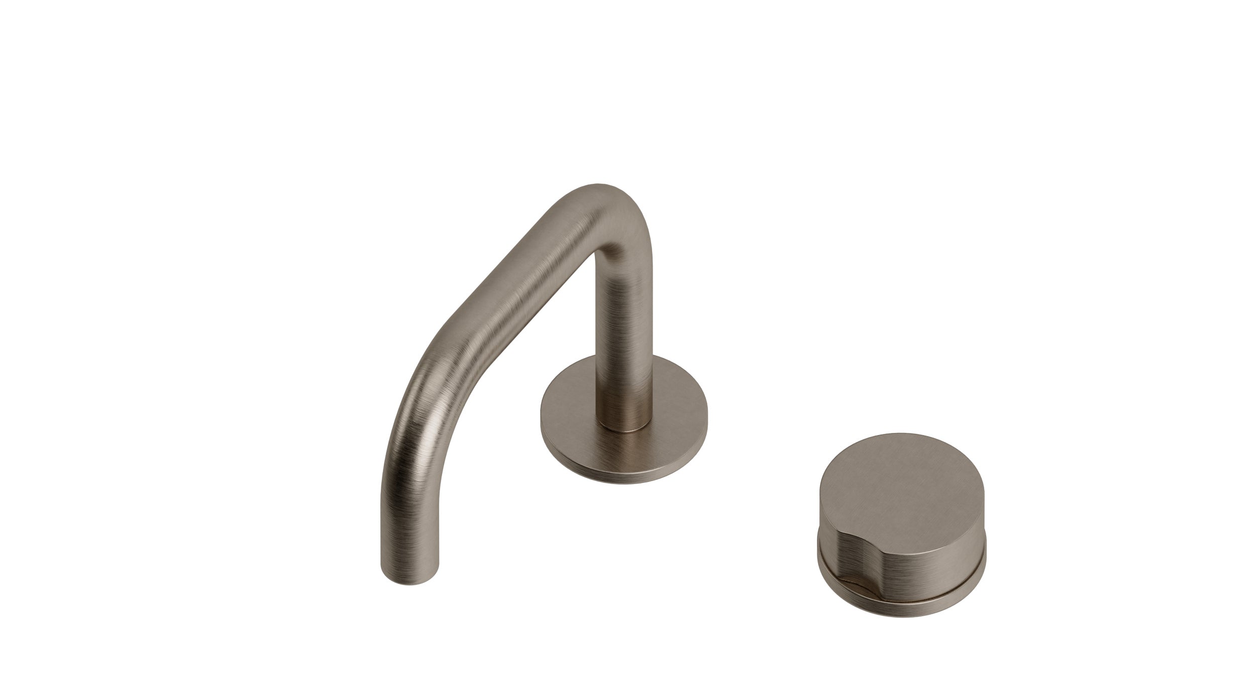 Foundry One Handle Deck Mount Squaretop Lavatory Faucet with Barrel Knob Handle