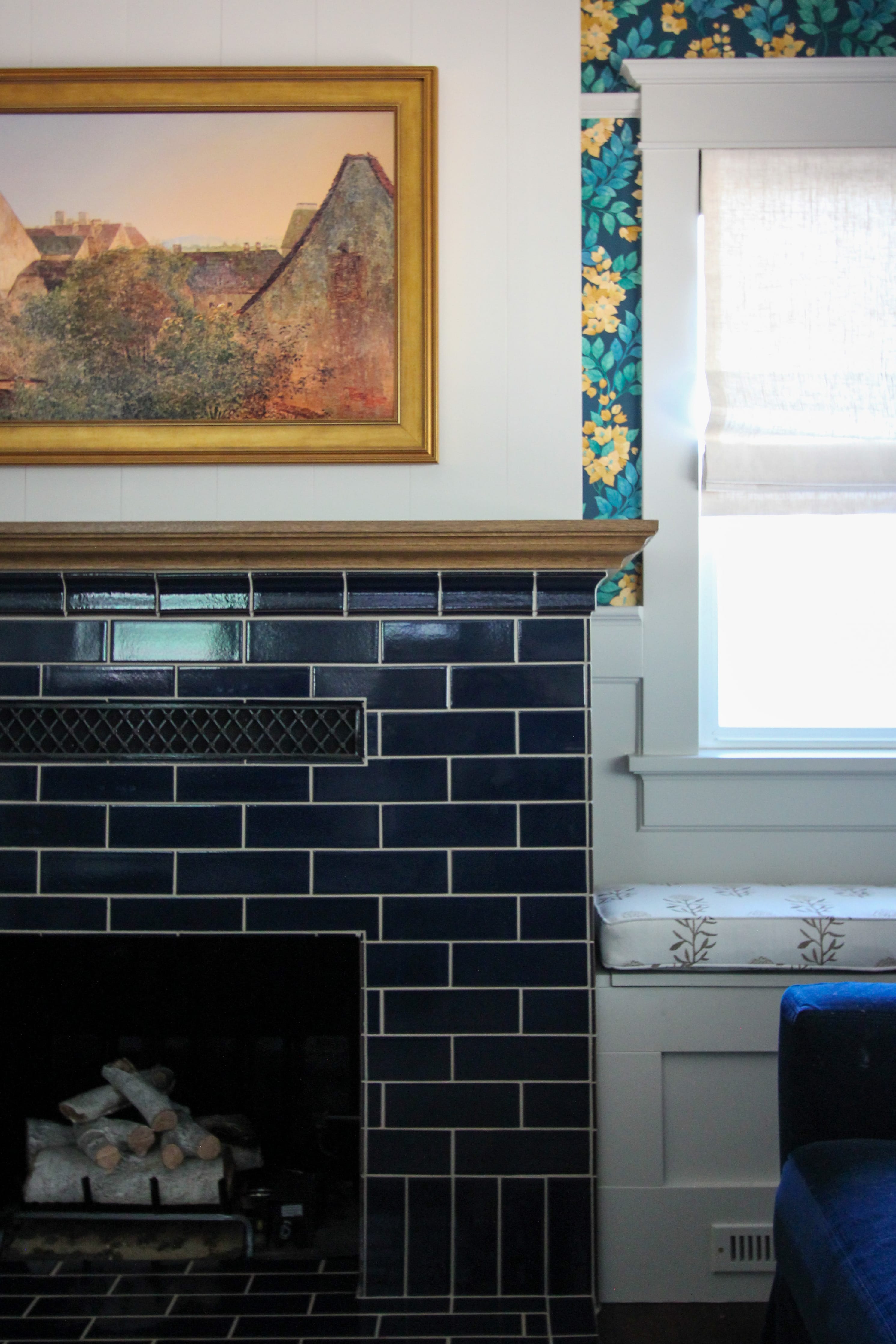 3x9 Original Ceramic Tile in Navy Blue Gloss