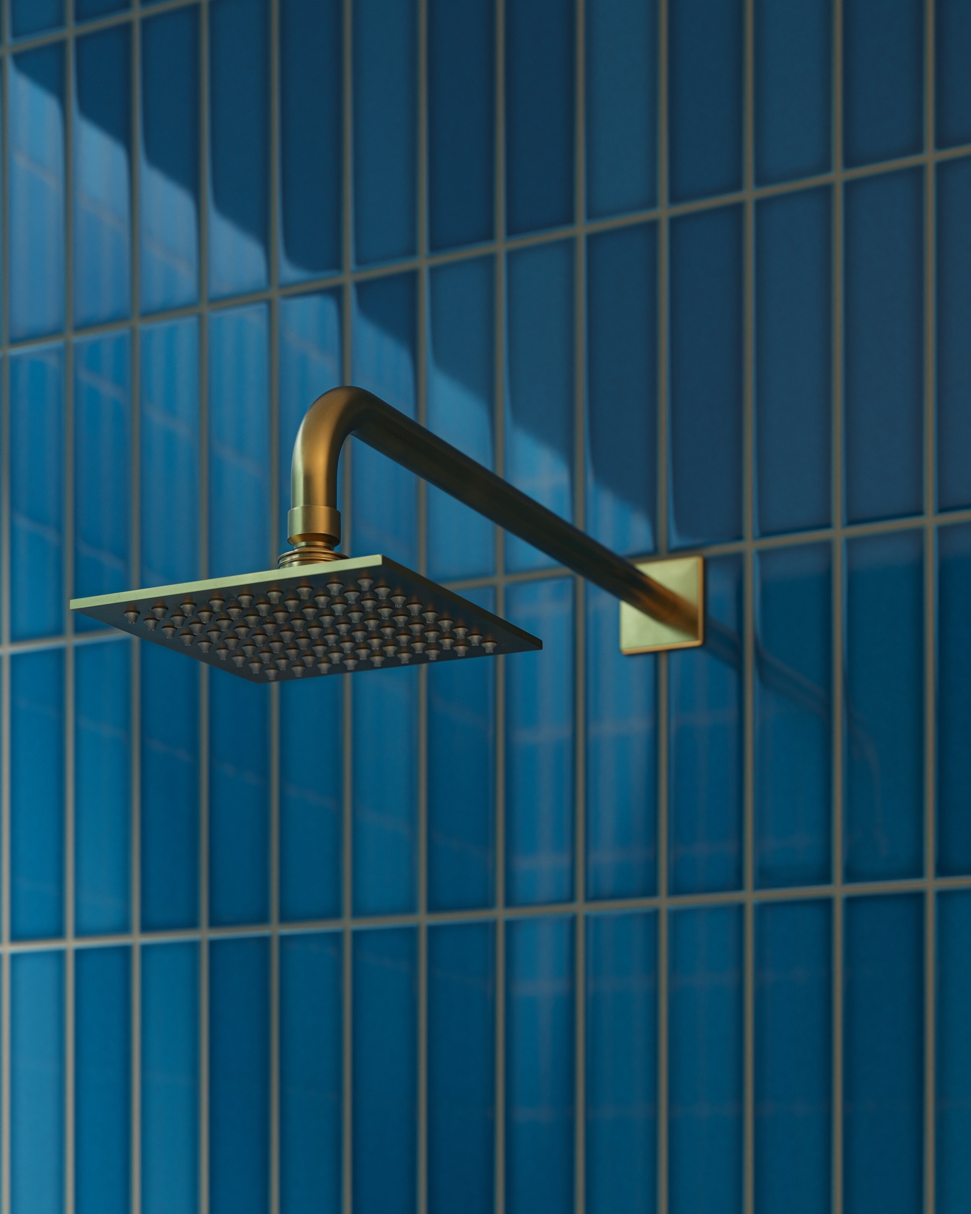Flatiron 6" Shower Head in French Brass