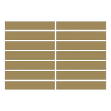 1x6 Straight Set Sheeted Original Ceramic Mosaic Tile in Golden Hour