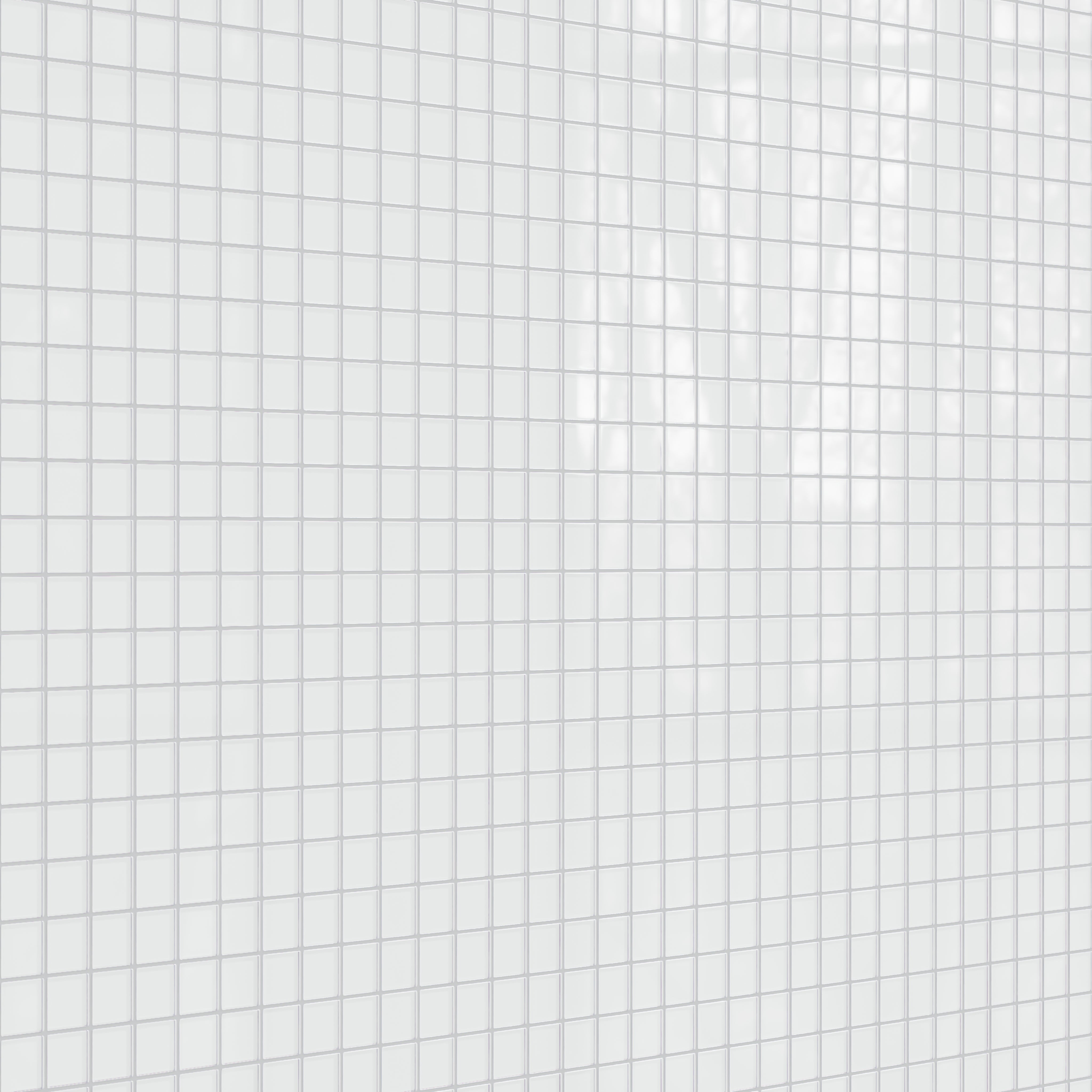2x2 Straight Set Sheeted Glass Mosaic Tile in Egret Gloss