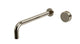 Foundry One Handle Wall Mount 12" Lavatory Faucet with Barrel Knob Handle in Polished Nickel