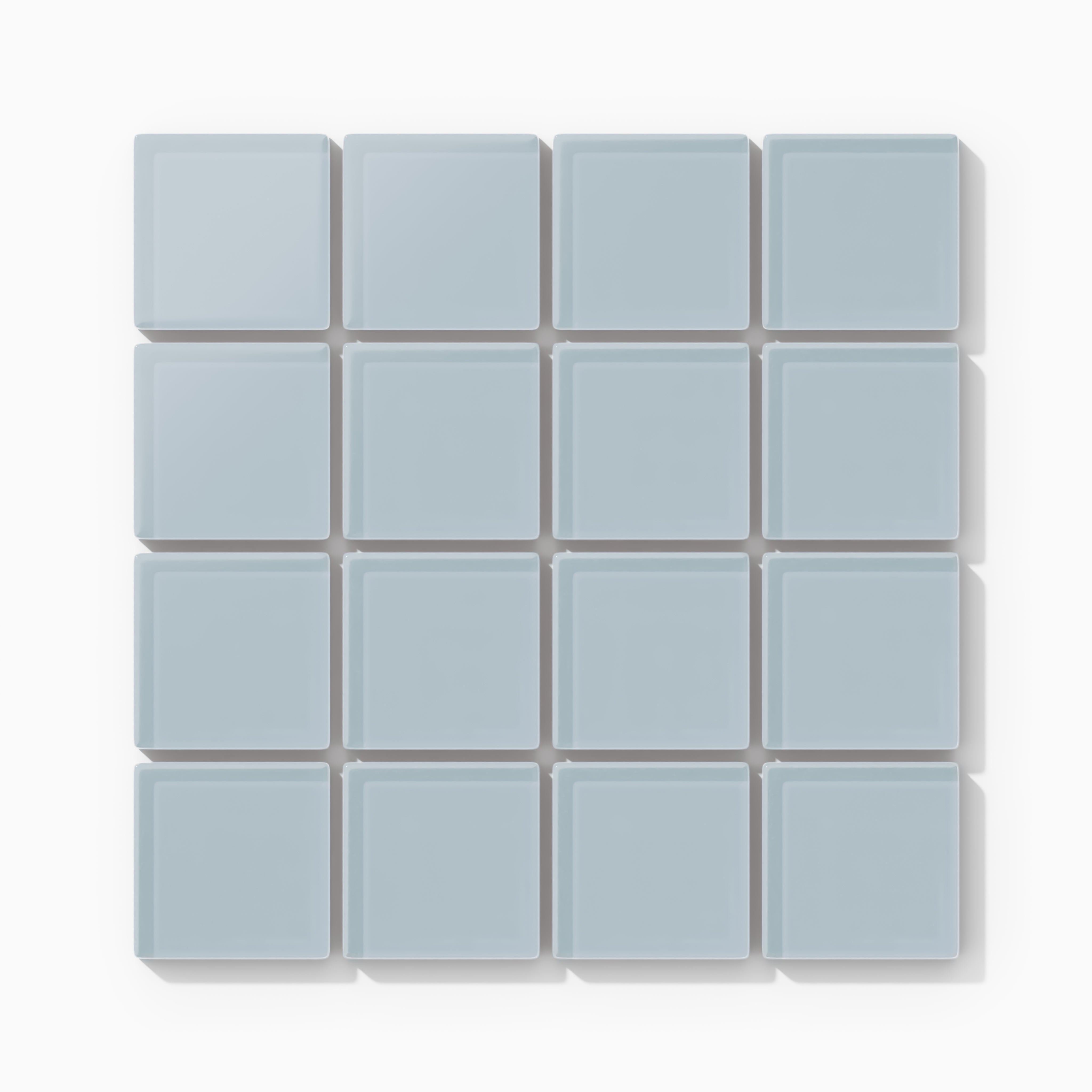 2x2 Straight Set Sheeted Glass Mosaic Tile in Partridge Matte
