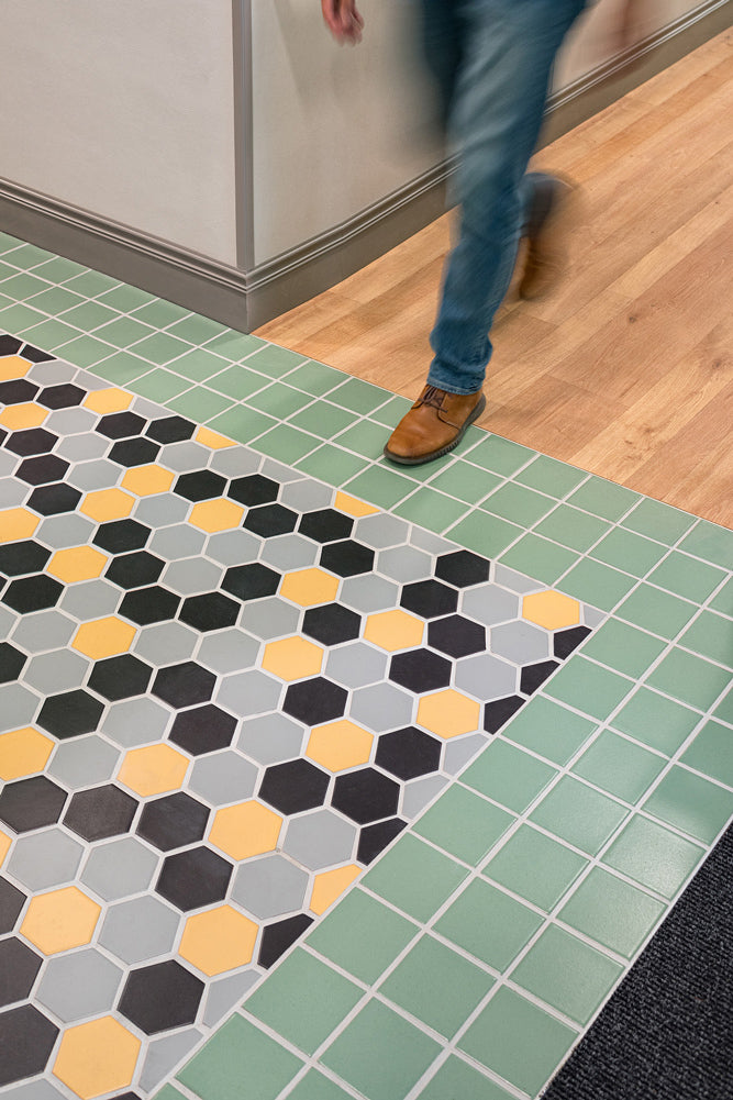 4" Hexagon Original Ceramic Tile in Raven Matte