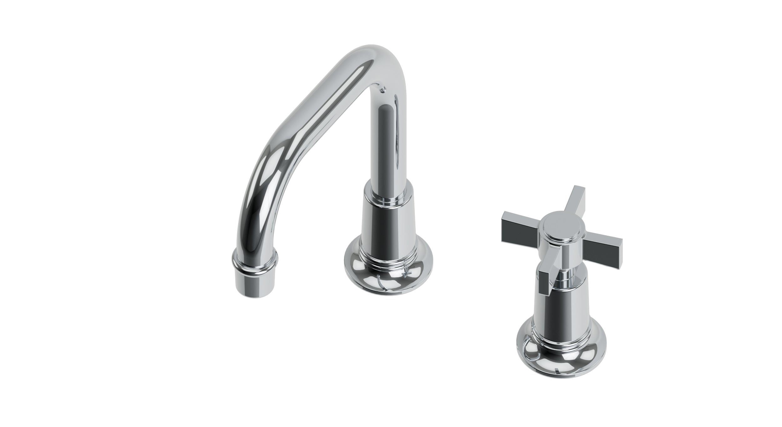 Emerson One Handle Deck Mount Squaretop Lavatory Faucet with Defined Cross Handle